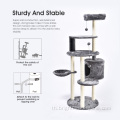 หอแมวขนาดใหญ่ 60 "DIY Cat Tree Cat Condo Condo พร้อมแปรงพลาสติก